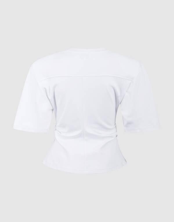 Tailliertes T-Shirt Wei&szlig; SHOEBY WOMEN
