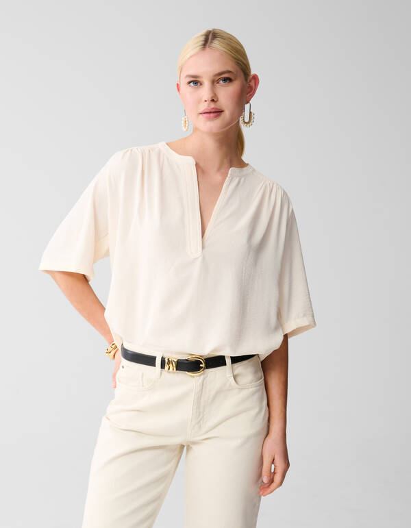 Twist-Bluse Off White SHOEBY WOMEN