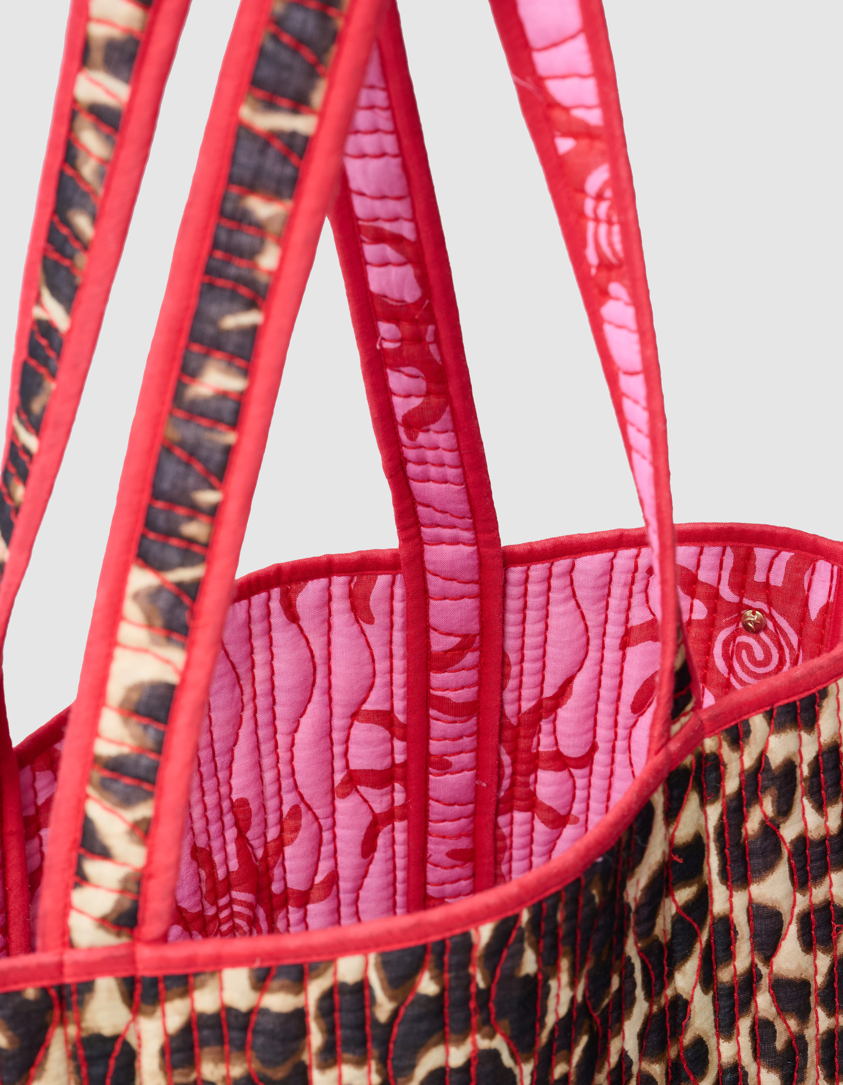 Der Reversible Printed Shopper Pink SHOEBY ACCESSOIRES