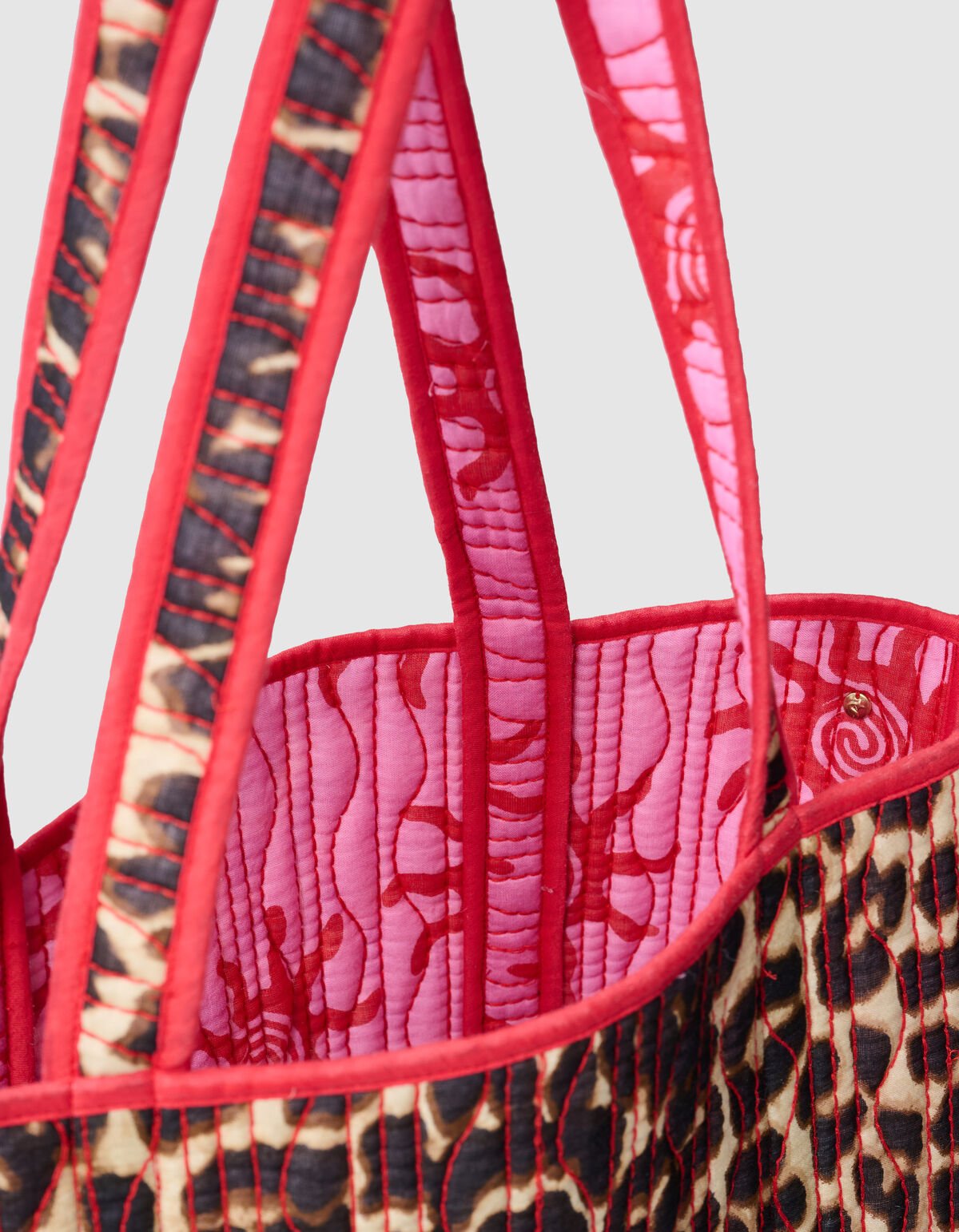 Der Reversible Printed Shopper Pink SHOEBY ACCESSOIRES