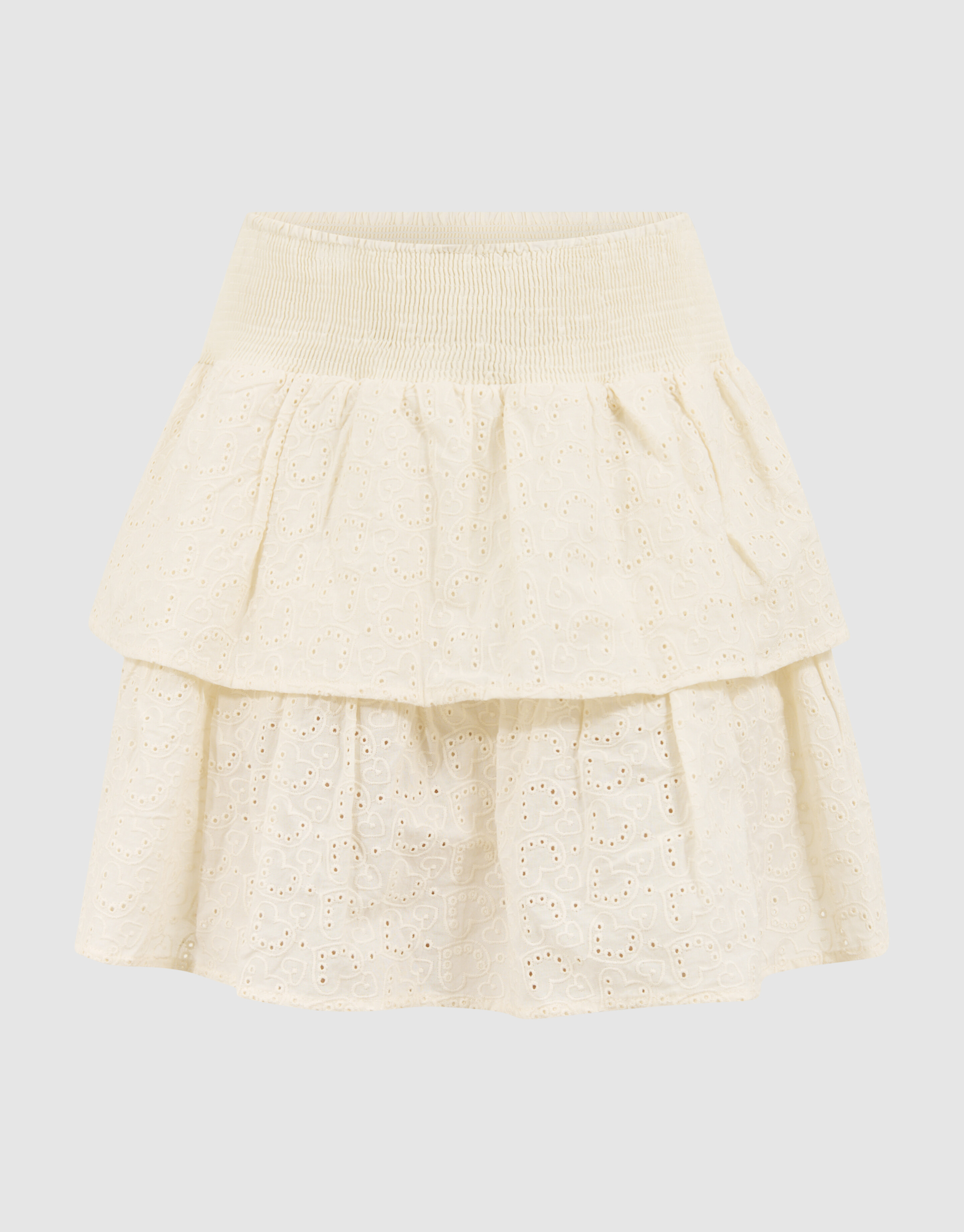 Bestickter Rüschenrock Off White SHOEBY GIRLS