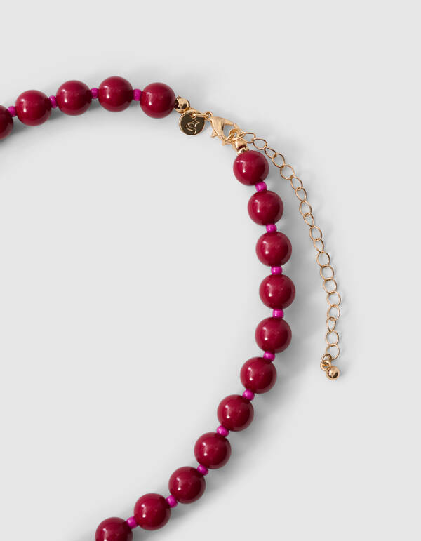 Beaded Sun Charm Kette Rot SHOEBY ACCESSOIRES