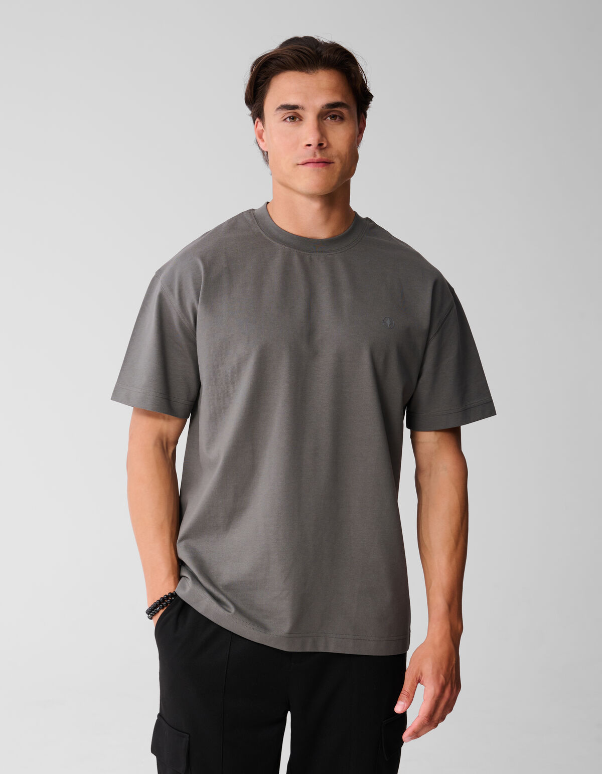 Sprankle Logo-T-Shirt Dunkelgrün SHOEBY MEN