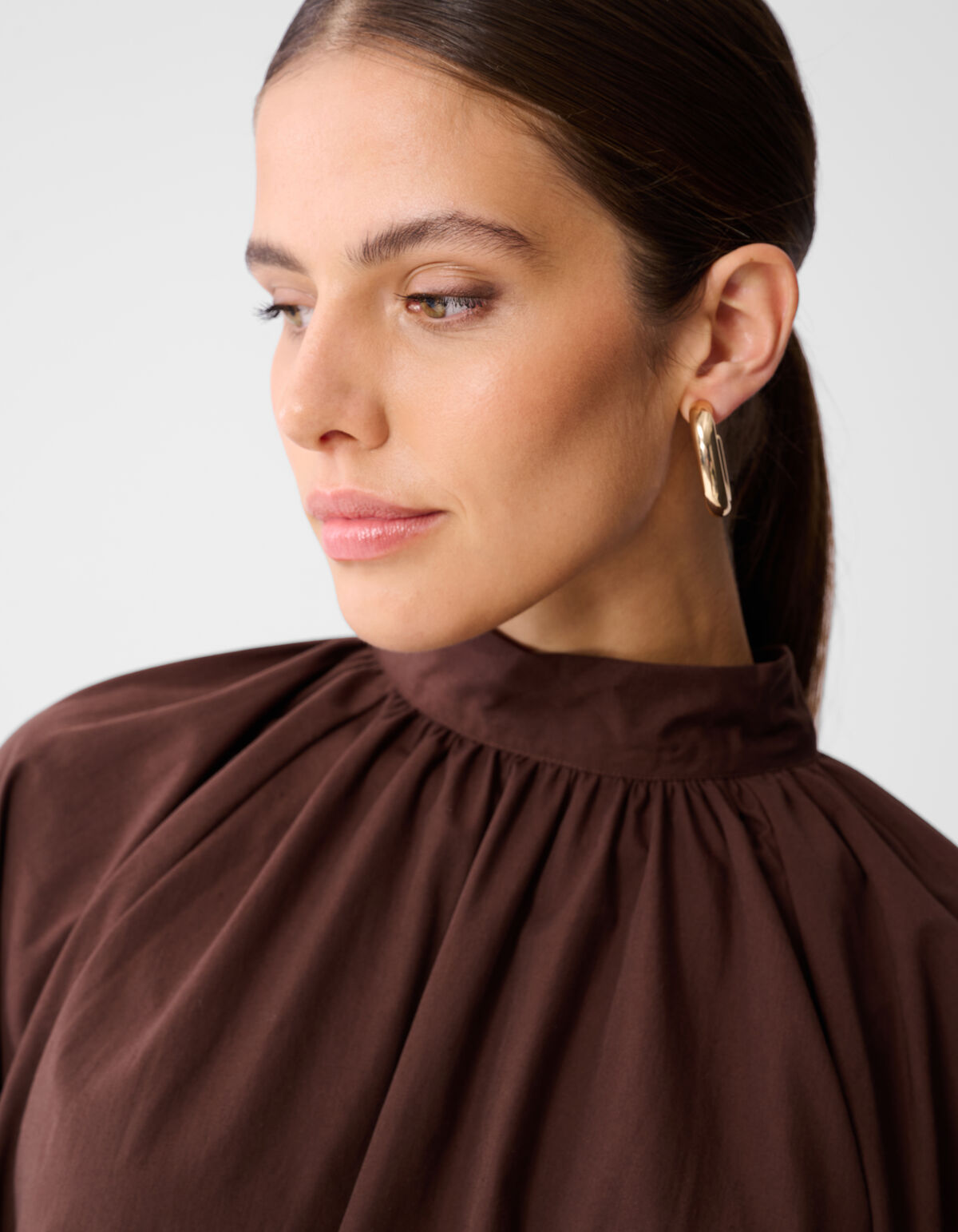 Bluse mit Schleife Braun SHOEBY WOMEN