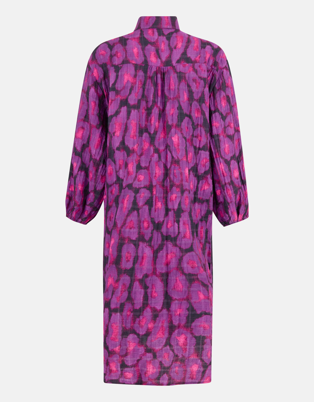 Langes Kleid mit Leopardenmuster Violett EKSEPT