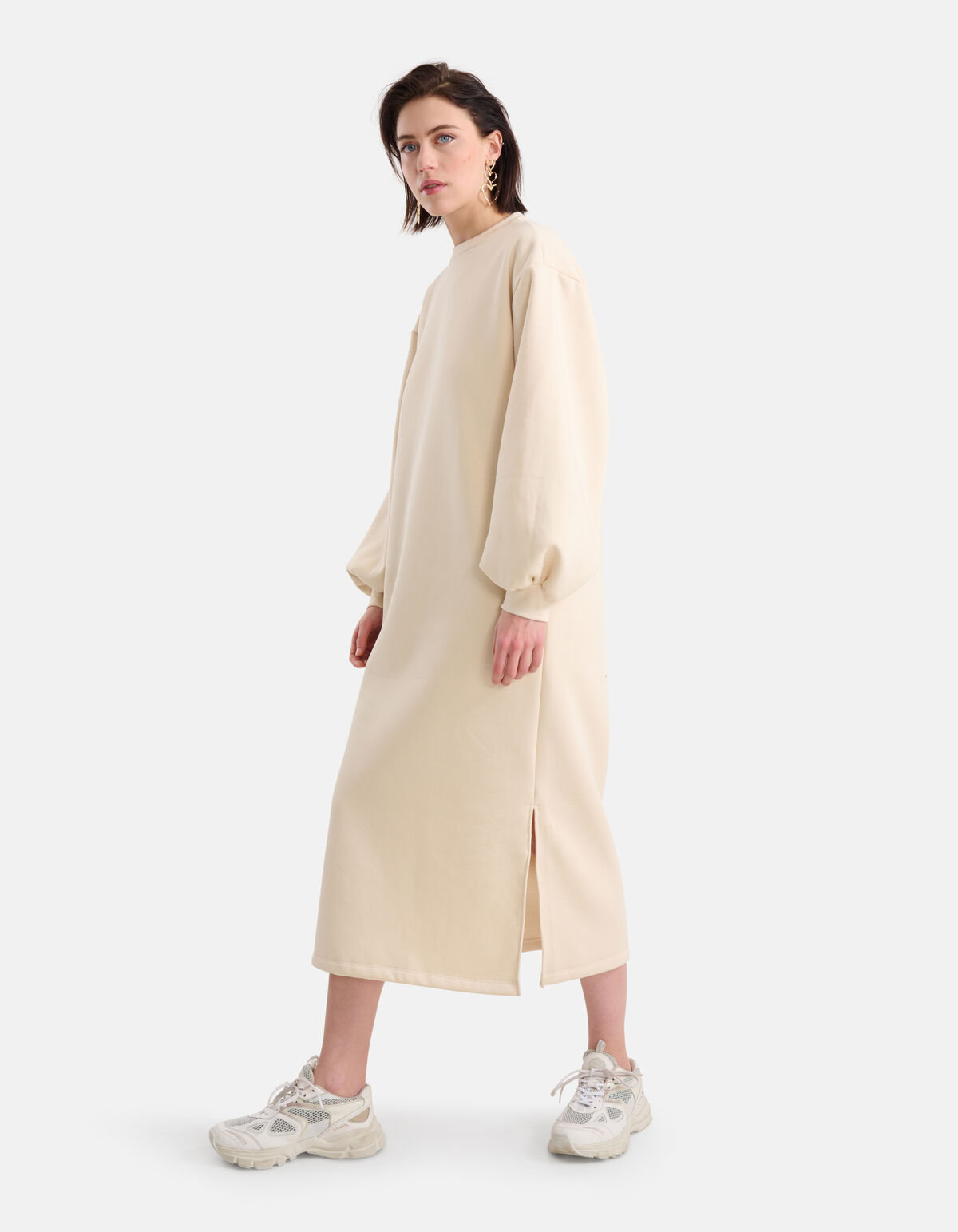 Sweater Dress Gebroken Wit SHOEBY WOMEN