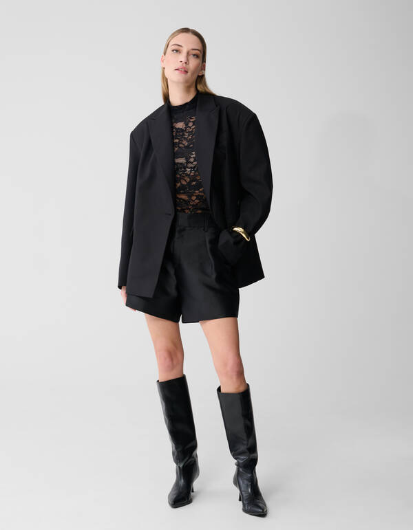 Übergroßer Blazer mit offenem Rücken Schwarz SHOEBY WOMEN