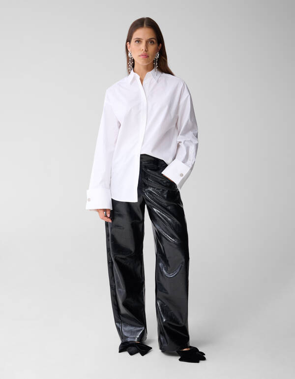 Übergrößen Popeline Bluse Weiß SHOEBY WOMEN