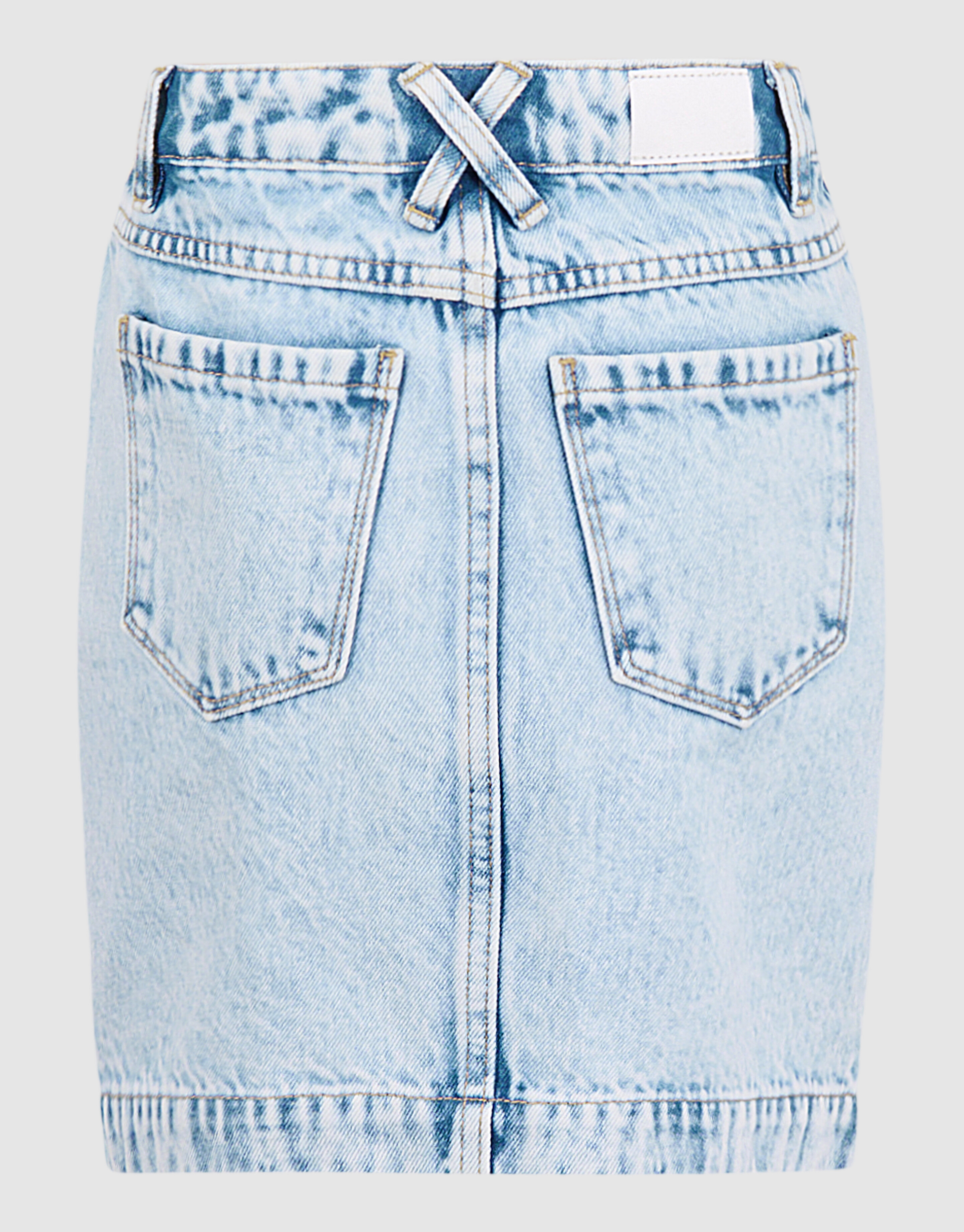 Bestickter Denim-Rock Blau SHOEBY GIRLS
