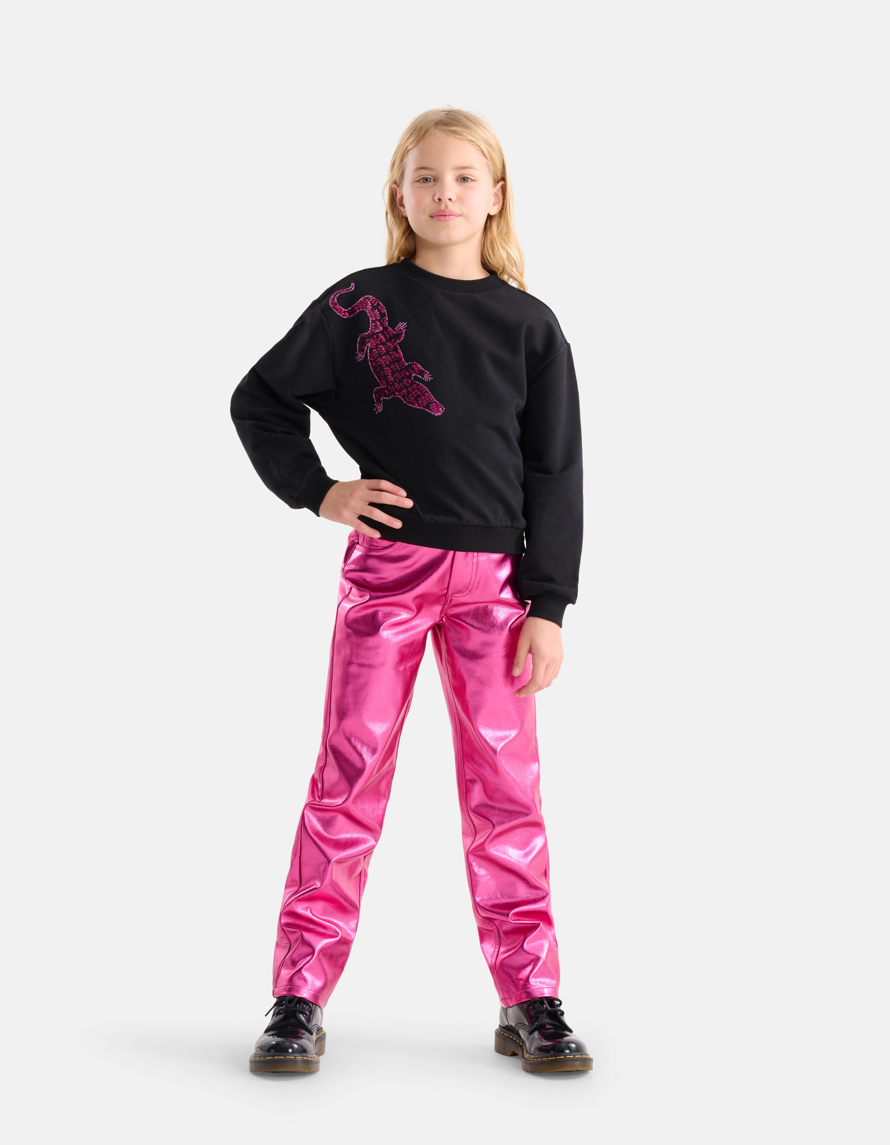 Metallisch beschichtete Hose Rosa von Nicolette SHOEBY GIRLS