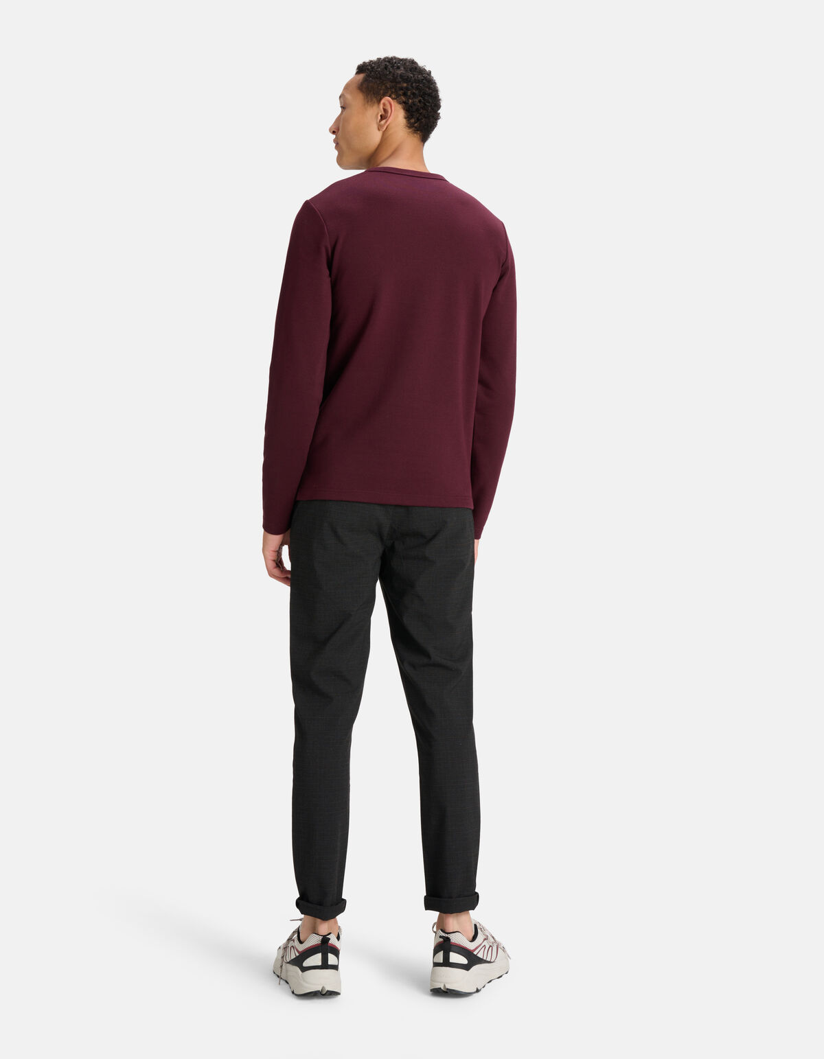 Strukturiertes T-shirt Dunkelrot SHOEBY MEN