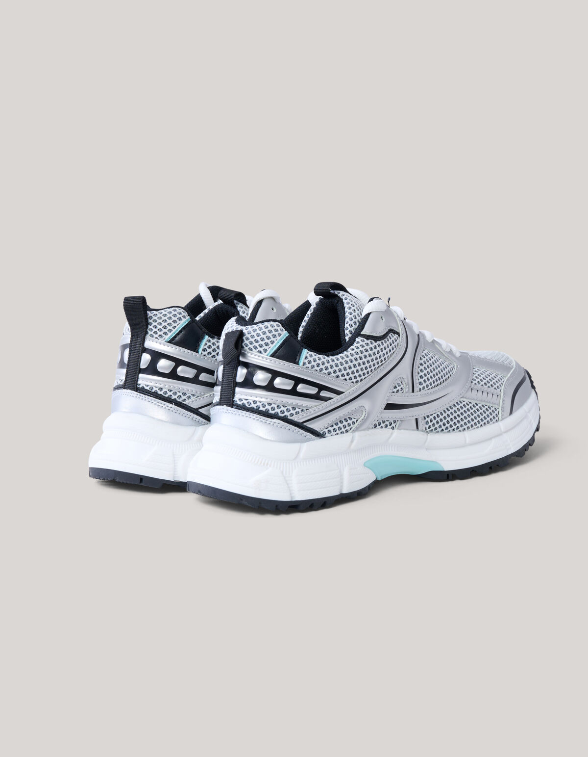 Mesh Turnschuhe Silber SCHOENEN SHOEBY