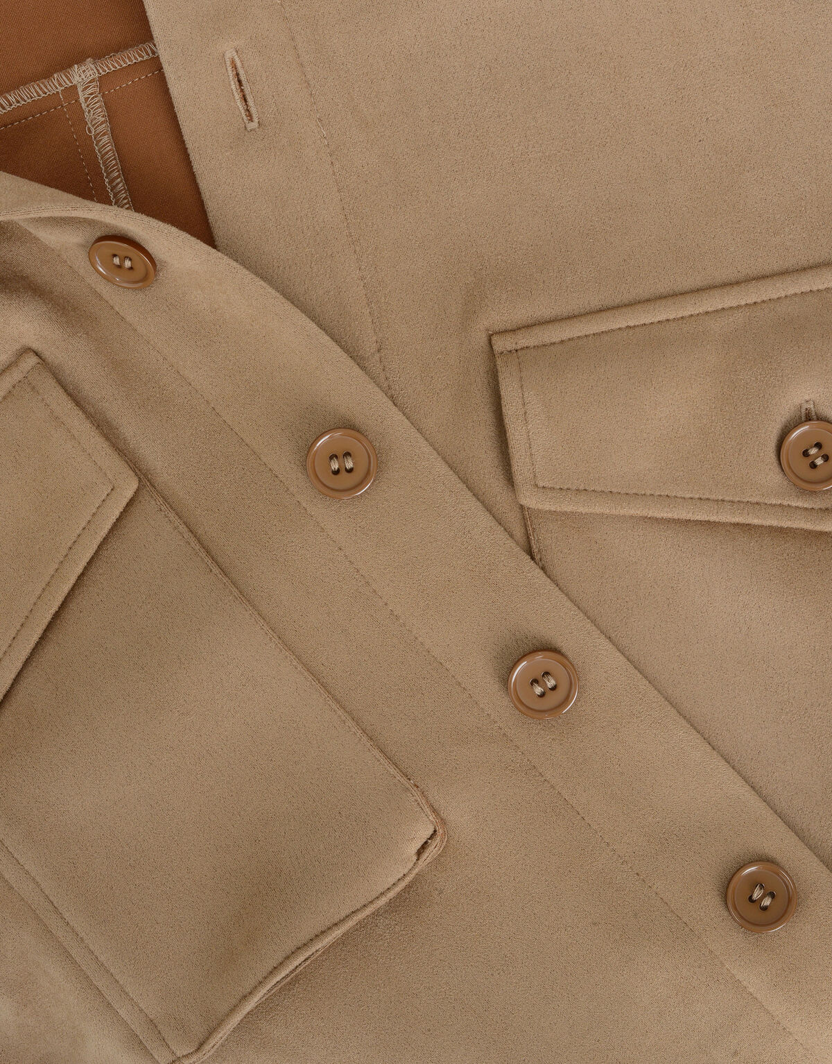Overshirt aus Veloursleder REFILL