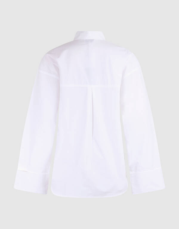 Übergrößen Popeline Bluse Weiß SHOEBY WOMEN