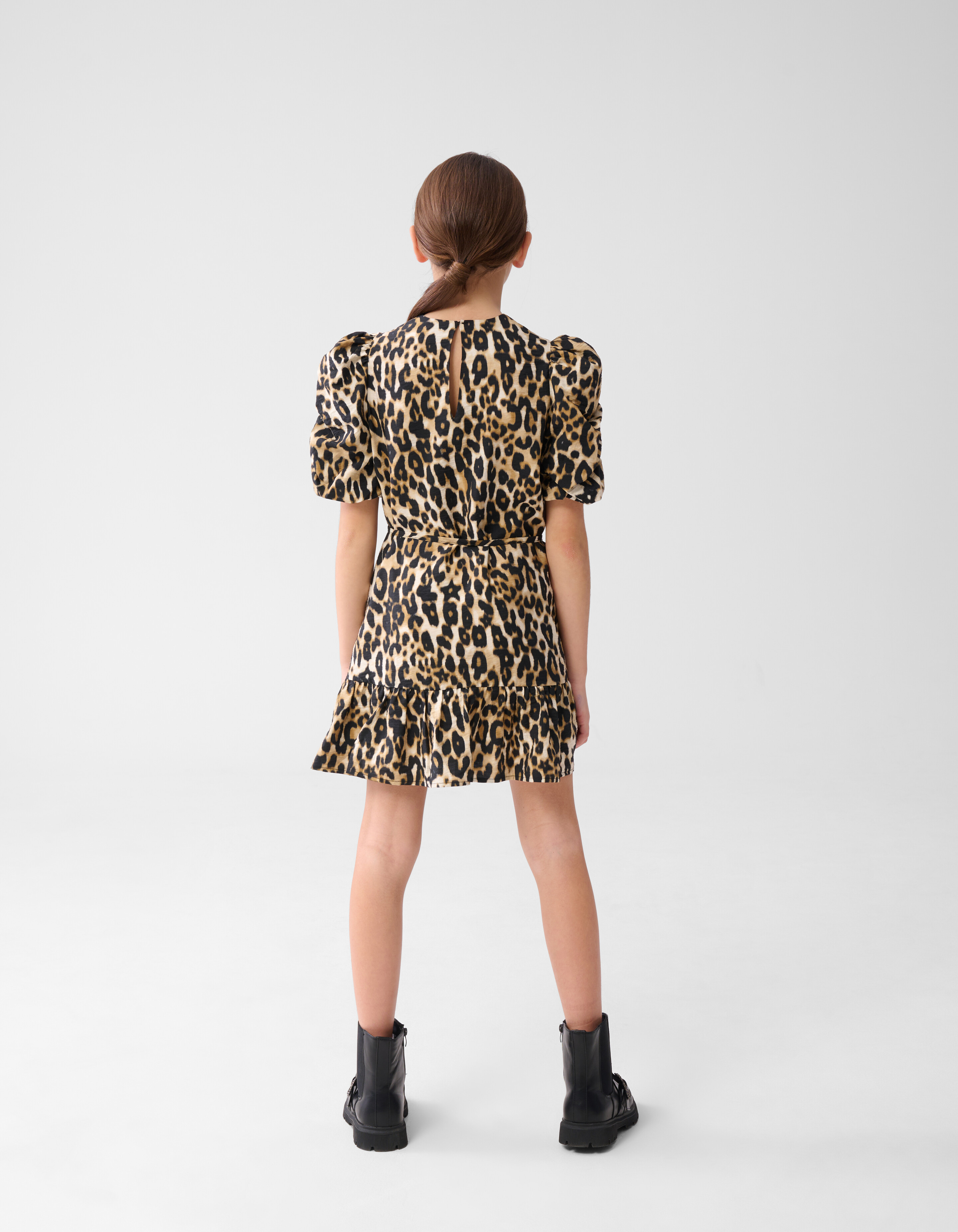 Bedrucktes Leopardenkleid Braun SHOEBY GIRLS