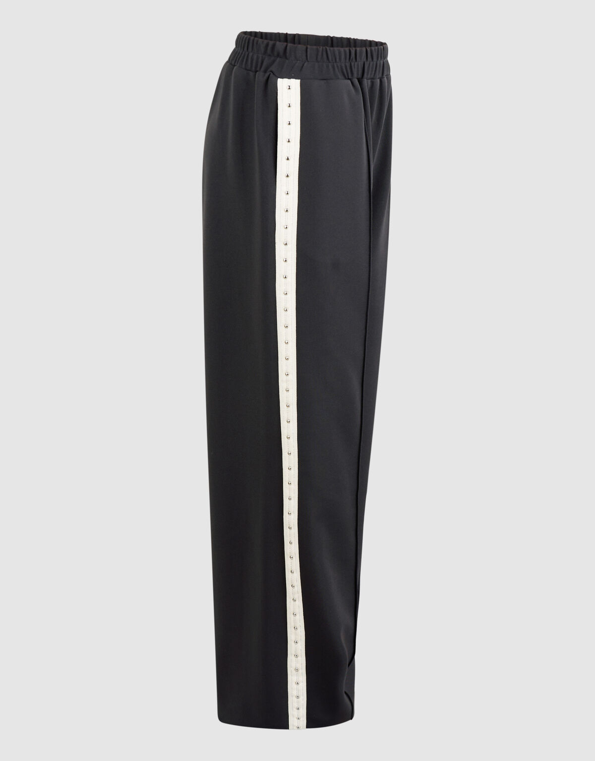 Dunkelgraue, mit Nieten besetzte Weite Hose SHOEBY GIRLS