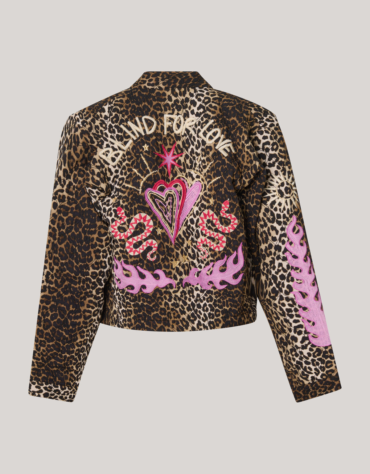 Jacke mit Leopardenstickerei Braun SHOEBY WOMEN