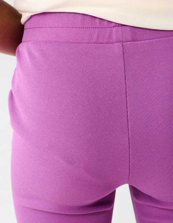 Ausgestellte Rippen-Leggings Lila SHOEBY GIRLS