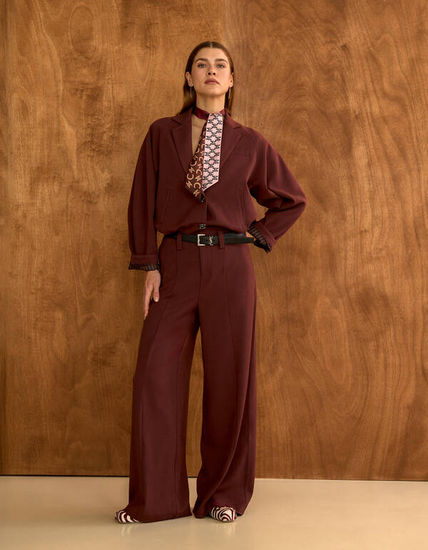Wide-Leg-Hose Dunkelrot By Mieke SHOEBY WOMEN