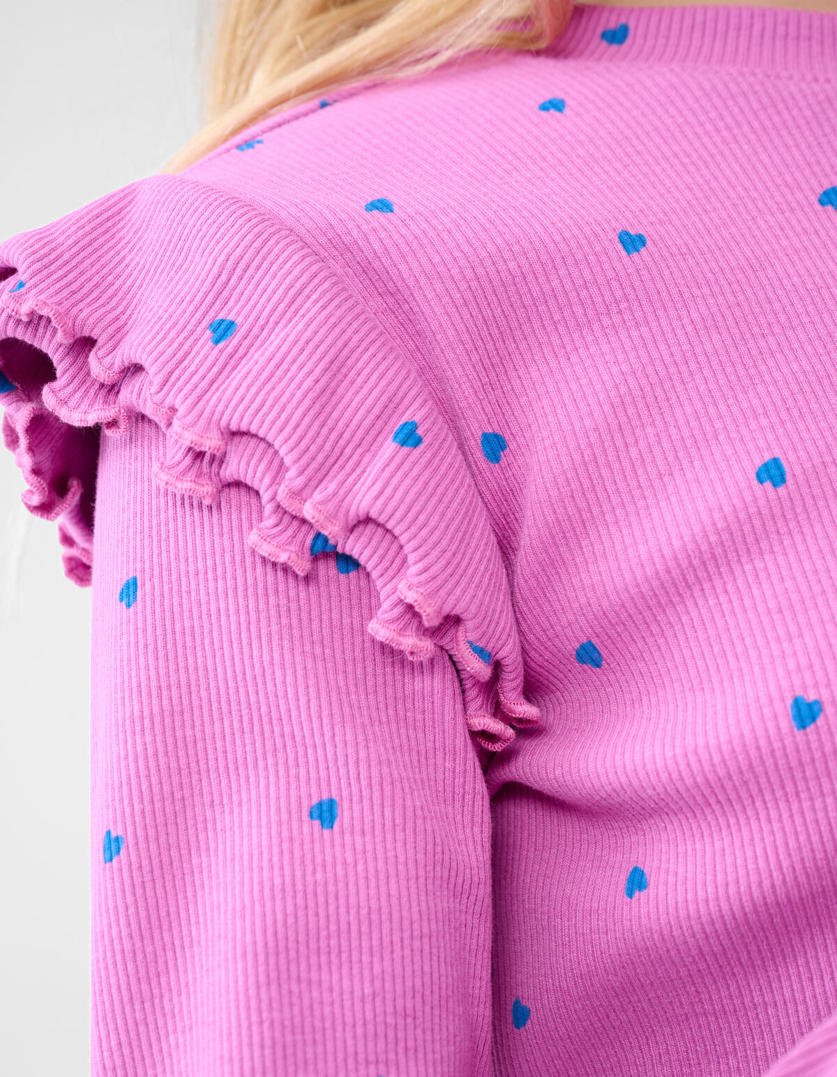 Herz-R&uuml;schen-Top Rosa SHOEBY GIRLS