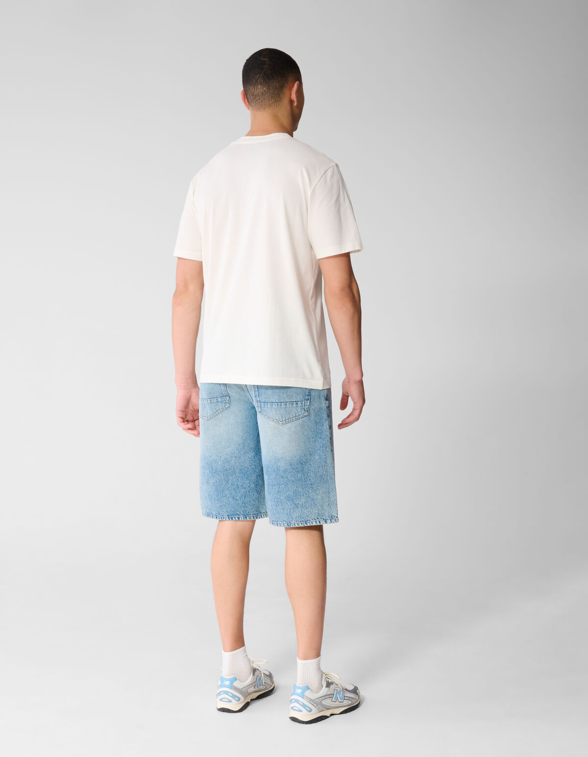 Relaxed Fit Denim Shorts Mediumstone SHOEBY MEN