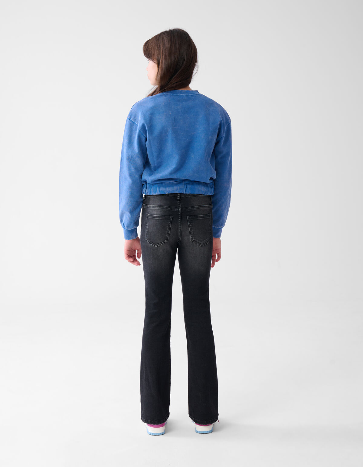 Heart Washed Pullover Blauw SHOEBY GIRLS