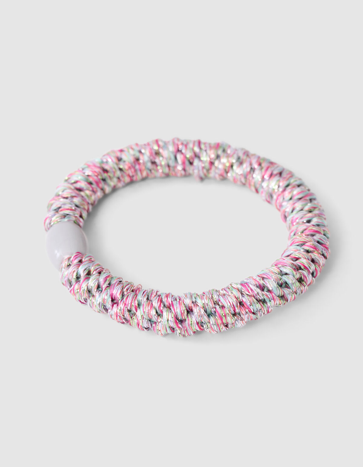 Lurex Haarelastiek Roze/ Wit SHOEBY ACCESSOIRES