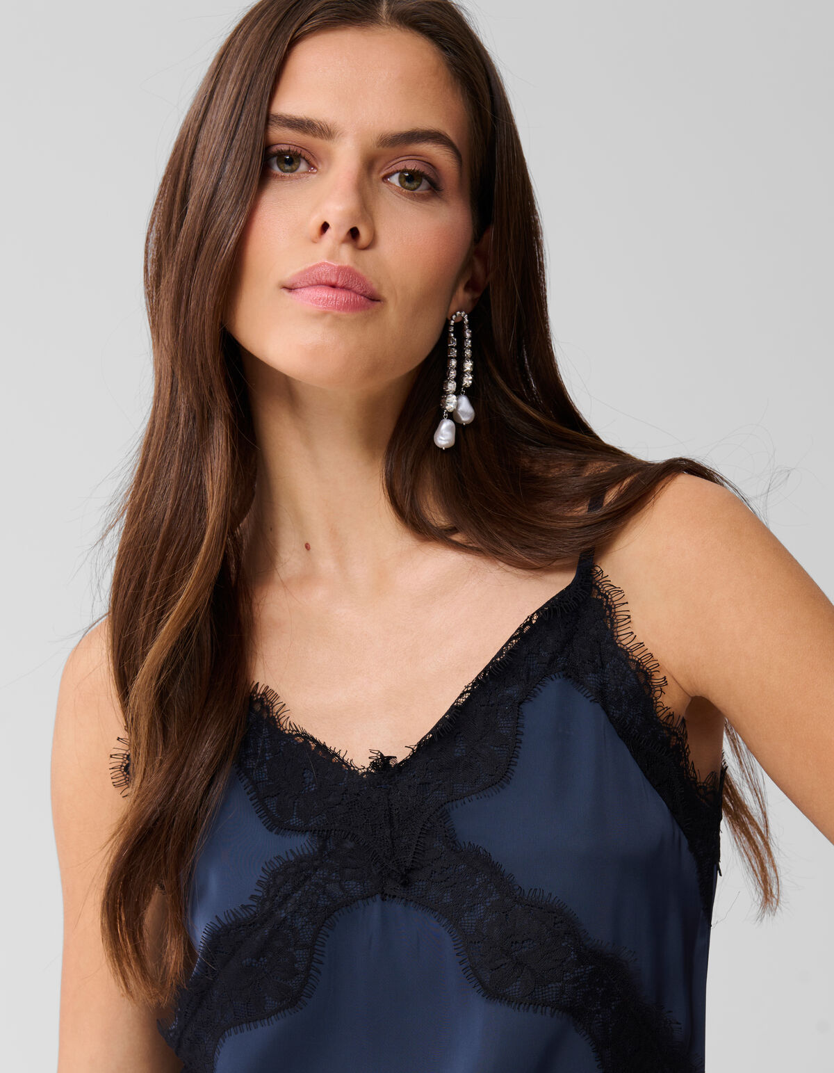 Spitzenoberteil Dunkelblau SHOEBY WOMEN