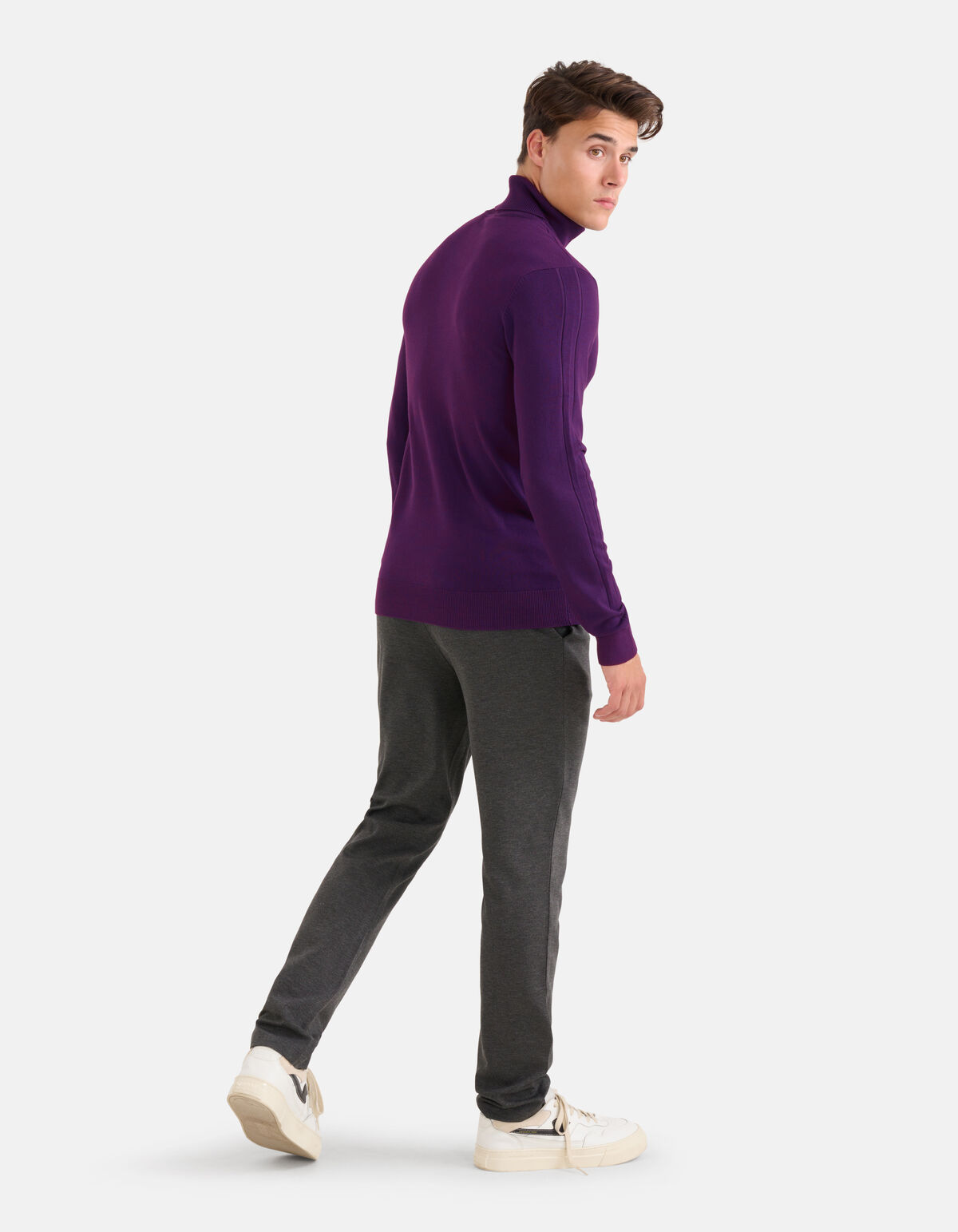 Rollkragenpullover Lila SHOEBY MEN