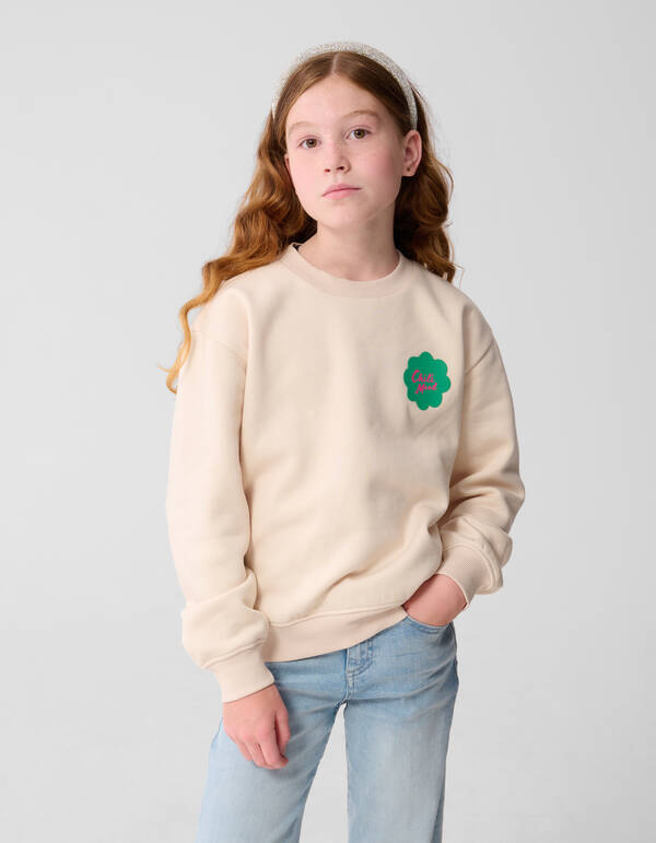 Peper Artwork Pullover Gebrochen Weiß SHOEBY GIRLS