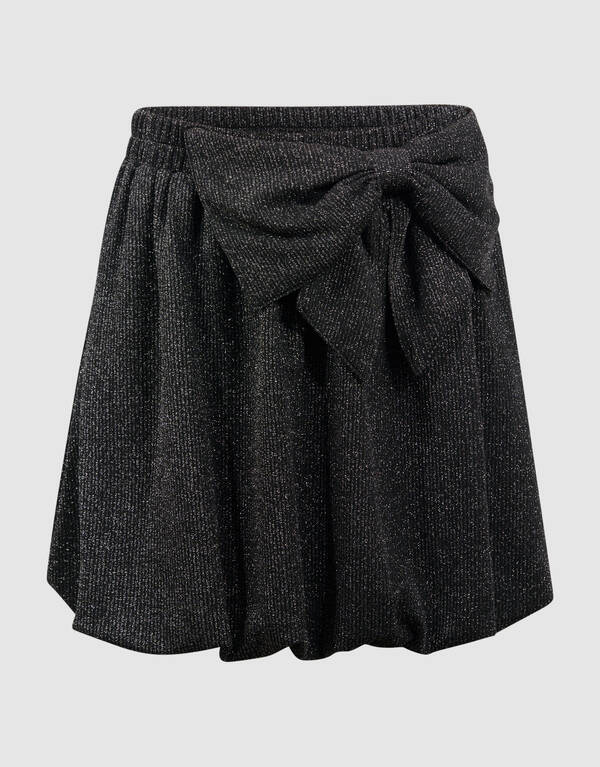 Minirock mit Glitzerschleife in Schwarz SHOEBY ACCESSOIRES