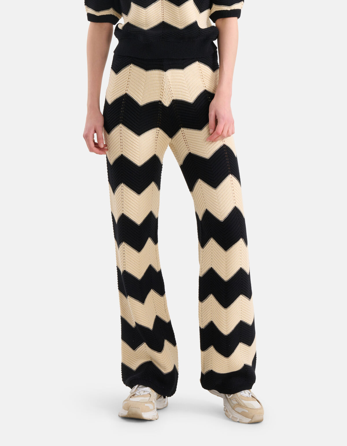 Crochet Broek Zwart/Gebroken Wit SHOEBY WOMEN
