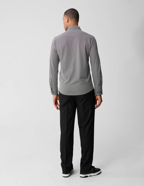 Bedrucktes Logo-Hemd, gebrochenes Weiß SHOEBY MEN