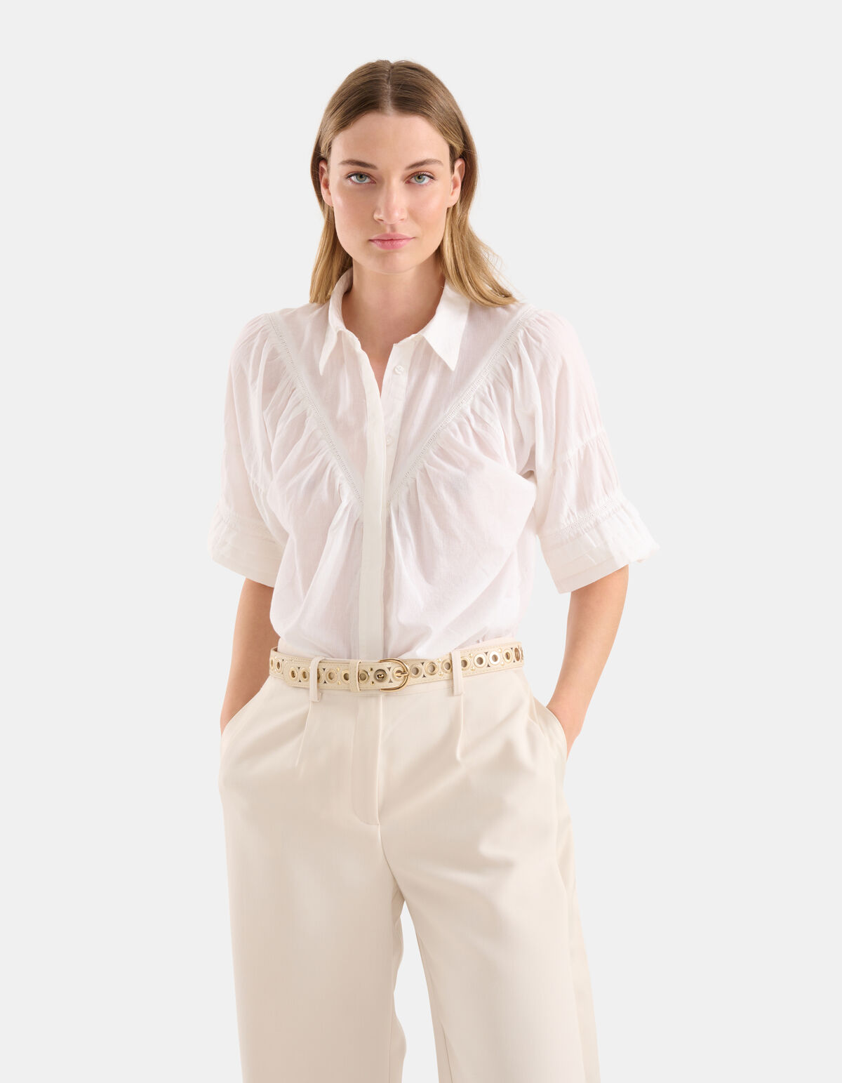 Voile Bluse Weiß SHOEBY WOMEN