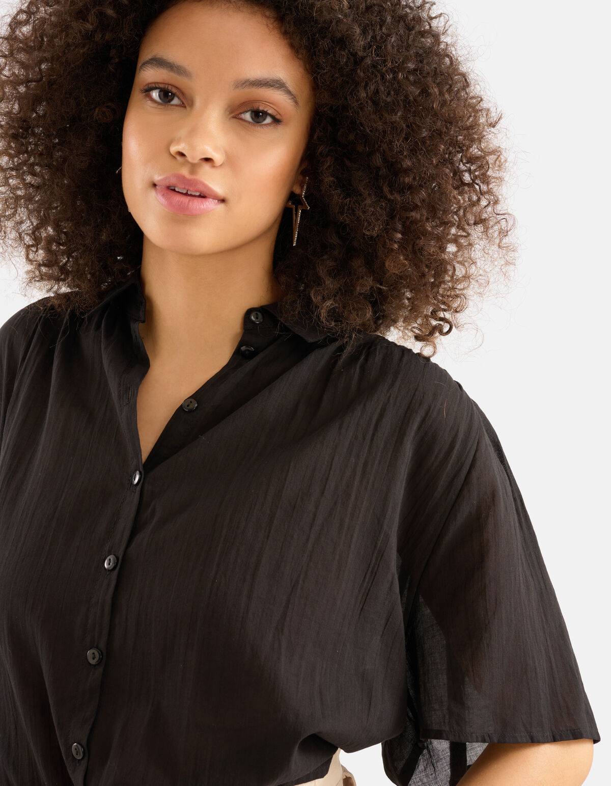 Kurzärmelige Bluse Schwarz SHOEBY WOMEN