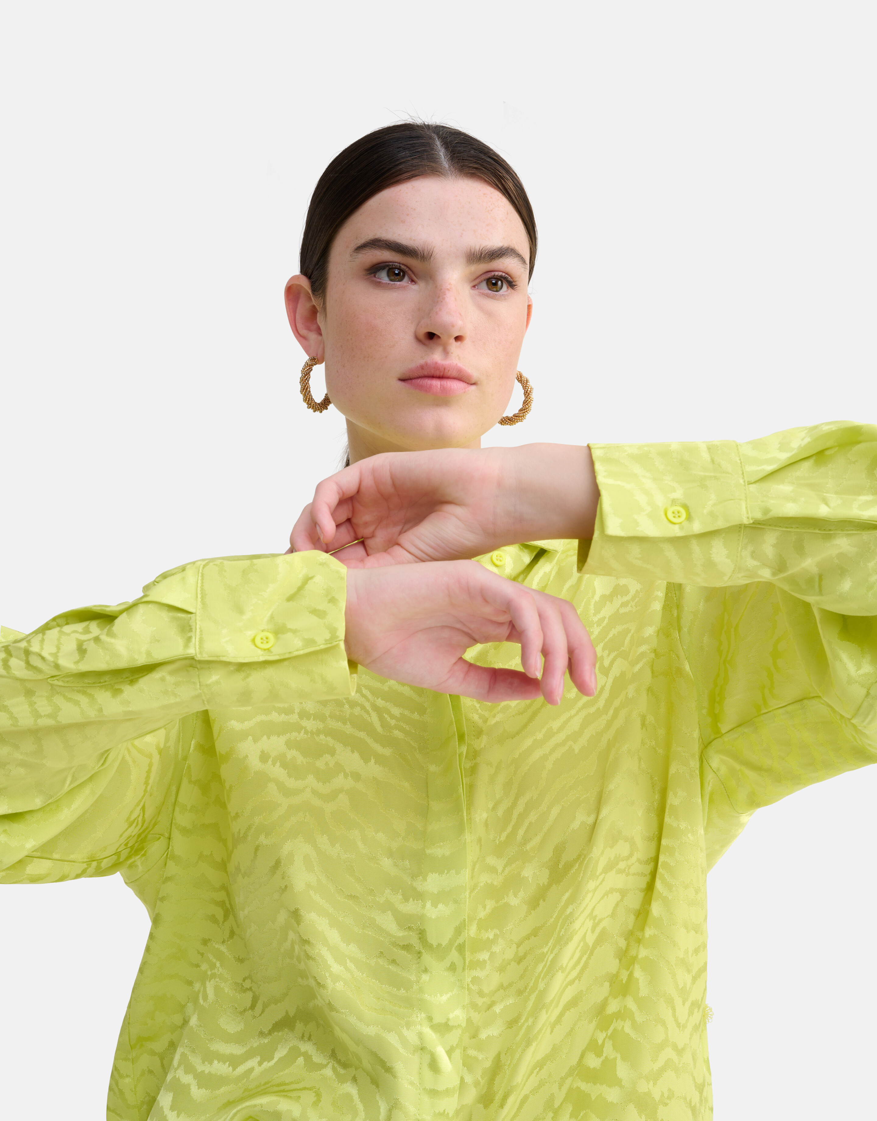 Jacquard Bluse Lime SHOEBY WOMEN