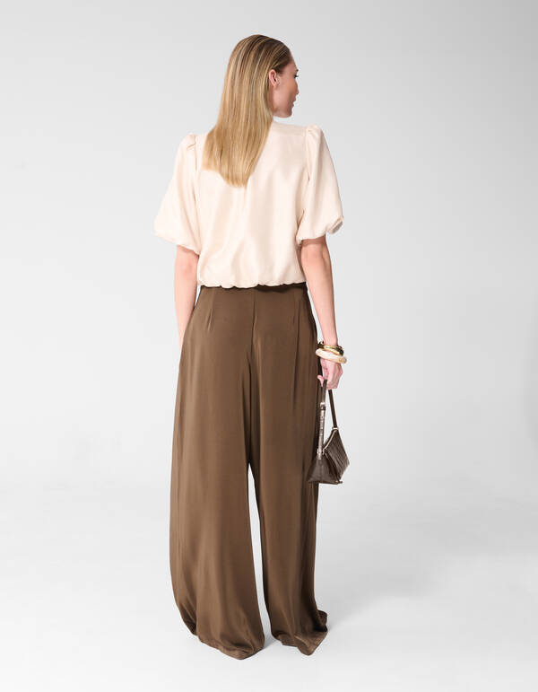 Faltenhose Braun von Fred SHOEBY WOMEN