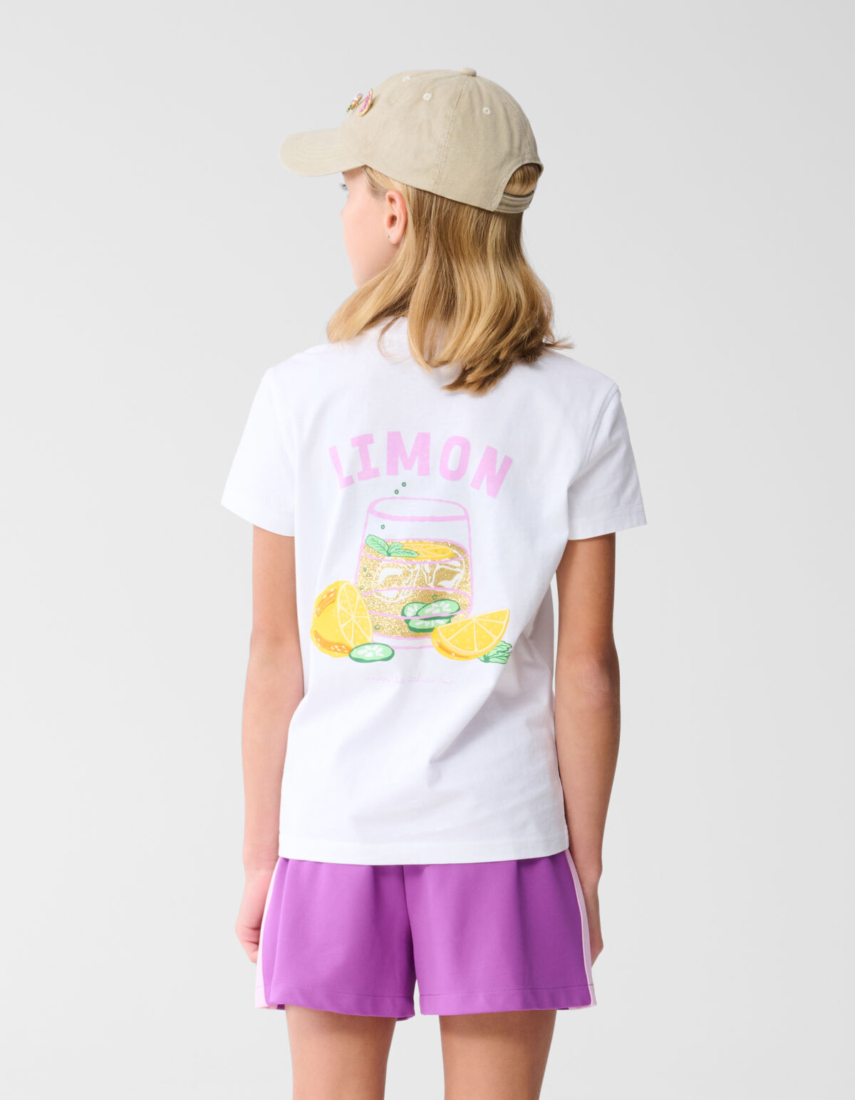 Zitrone Kunstwerk T-shirt Wit SHOEBY GIRLS