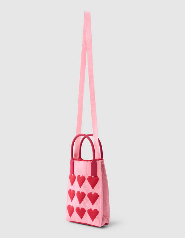 Gestricktes Herz Tasche Rosa SHOEBY GIRLS