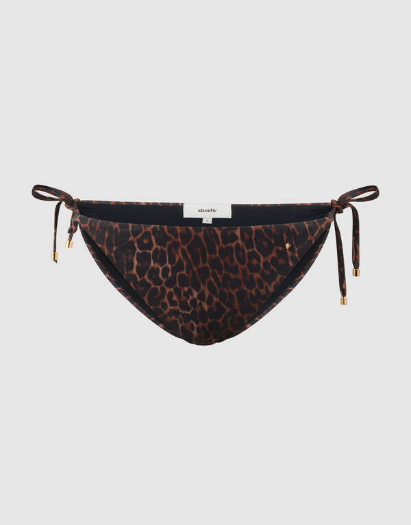 Leopard-Bikini-H&ouml;schen Dunkelbraun SHOEBY ACCESSOIRES
