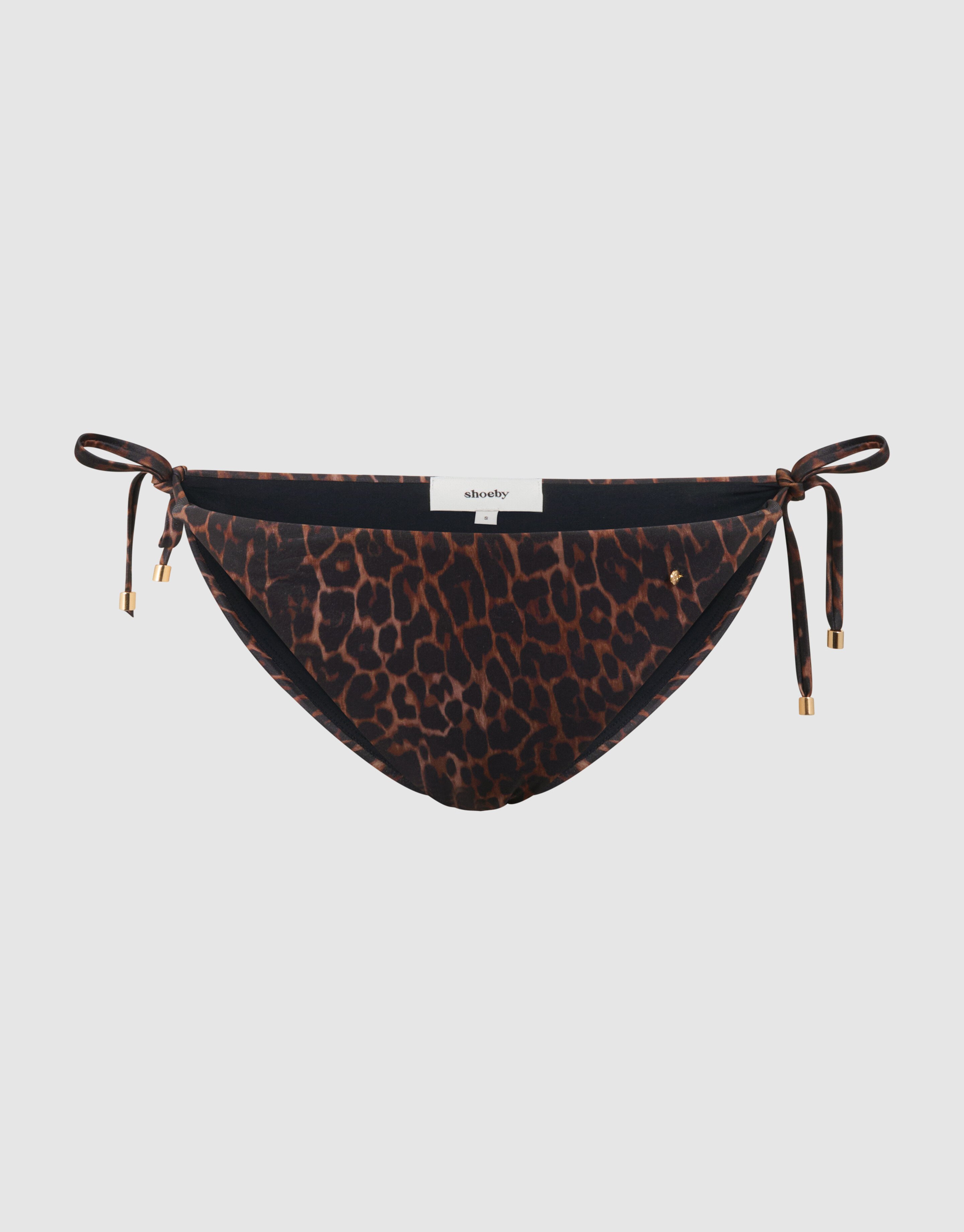 Leopard-Bikini-H&ouml;schen Dunkelbraun SHOEBY ACCESSOIRES