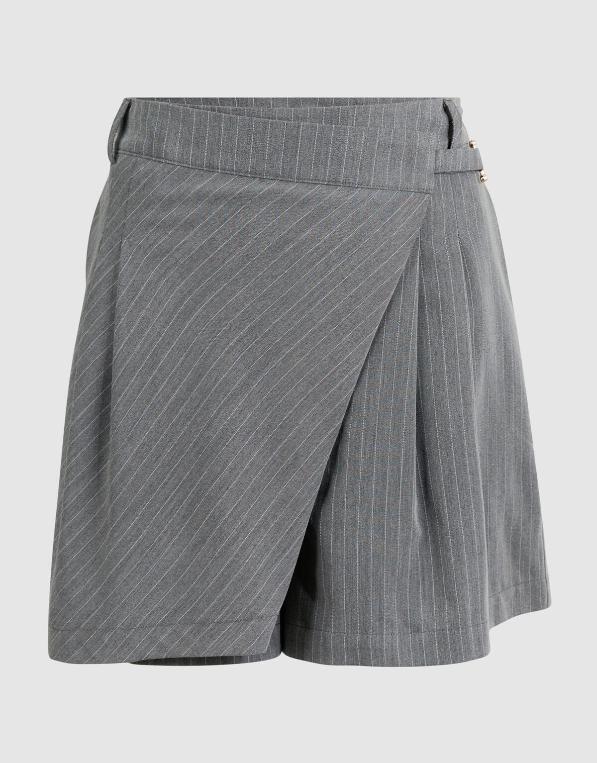 Nadelstreifen-Plissee-Skort Dunkelgrau SHOEBY WOMEN