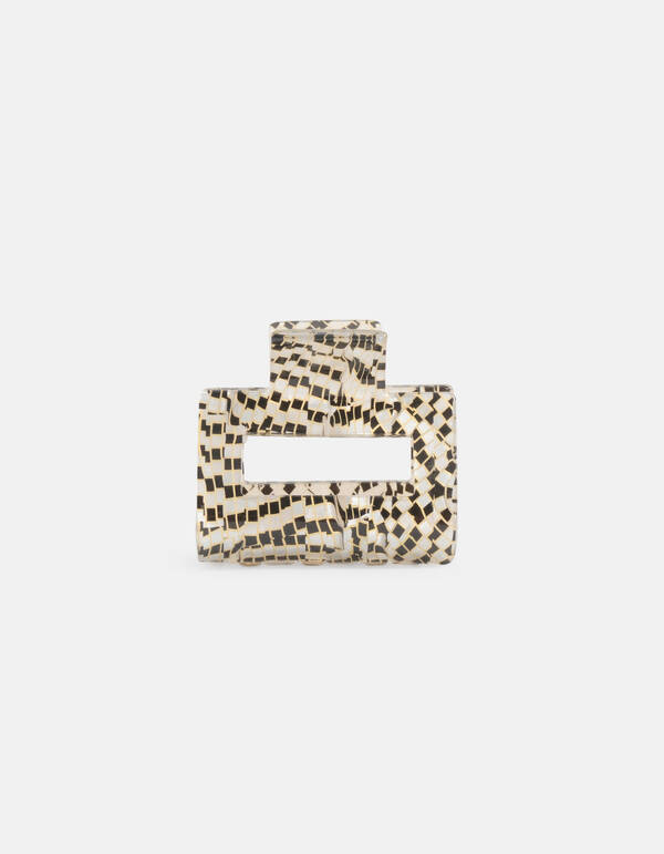 Haarspange Off Weiß/Schwarz SHOEBY ACCESSOIRES