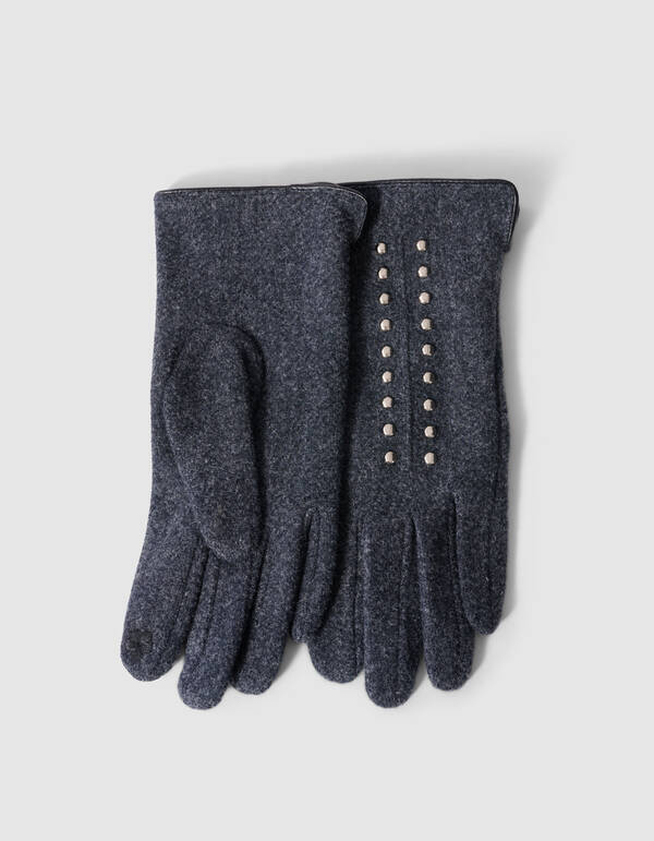 Studded Handschuhe Dunkelgrau SHOEBY ACCESSOIRES