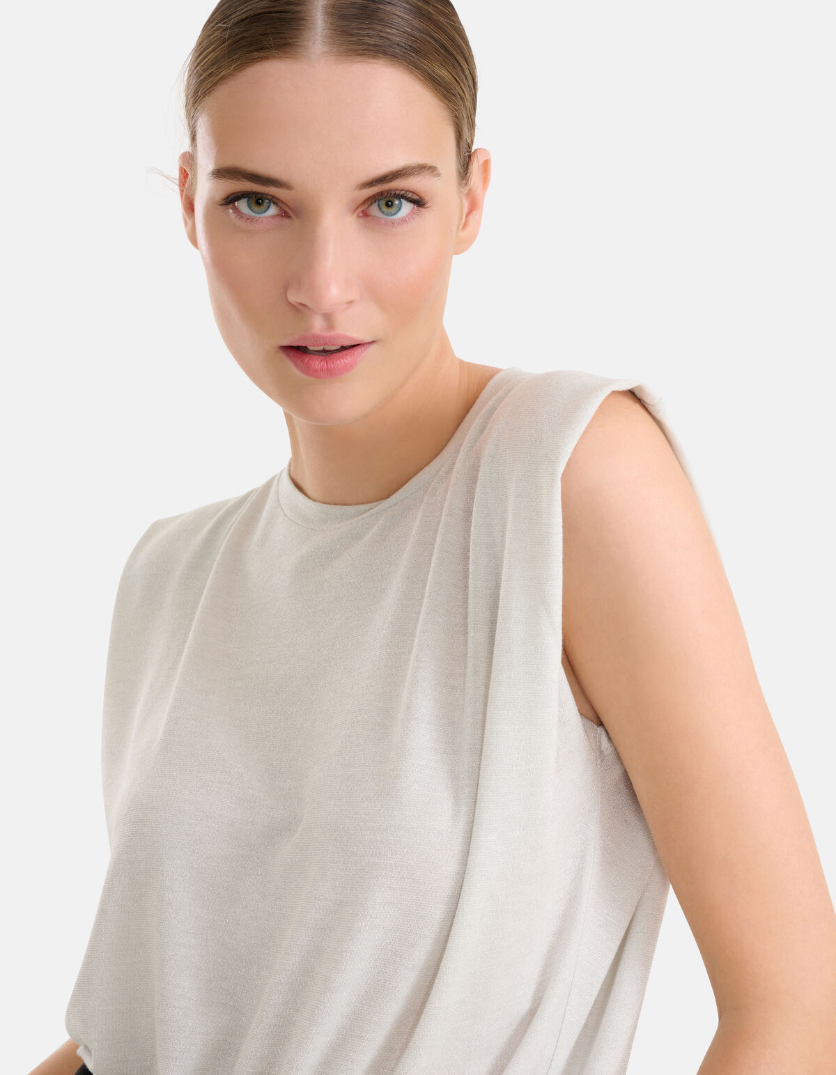 Glitzer-T-Shirt Off White SHOEBY WOMEN