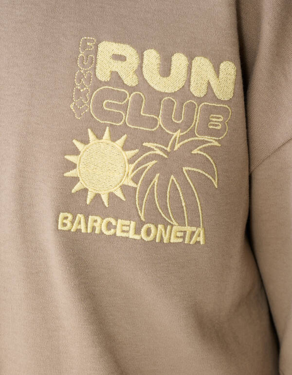 Run Club Artwork T-Shirt Taupe SHOEBY BOYS