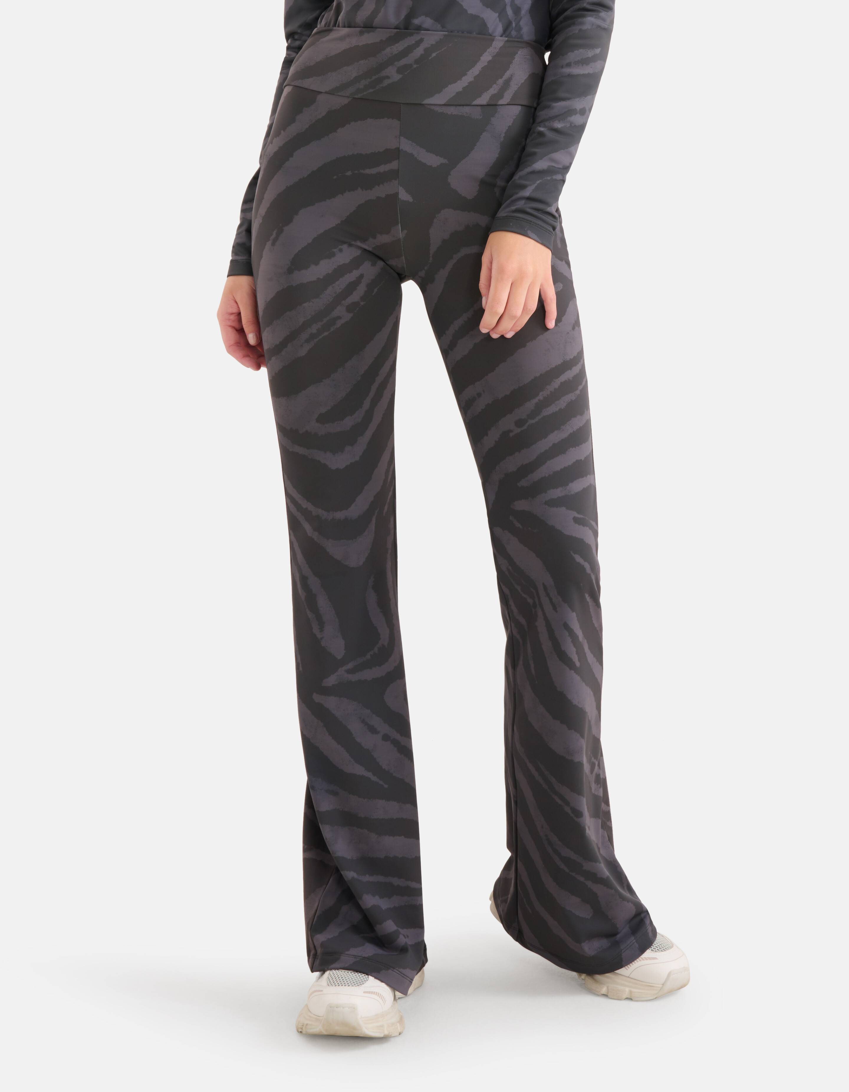 Travel Flared Trousers Dunkelgrau SHOEBY WOMEN
