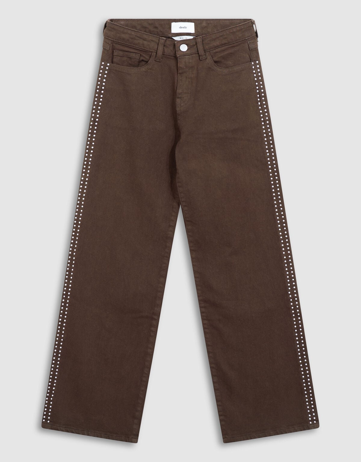 Stud Wide Leg Fit Jeans Braun SHOEBY GIRLS