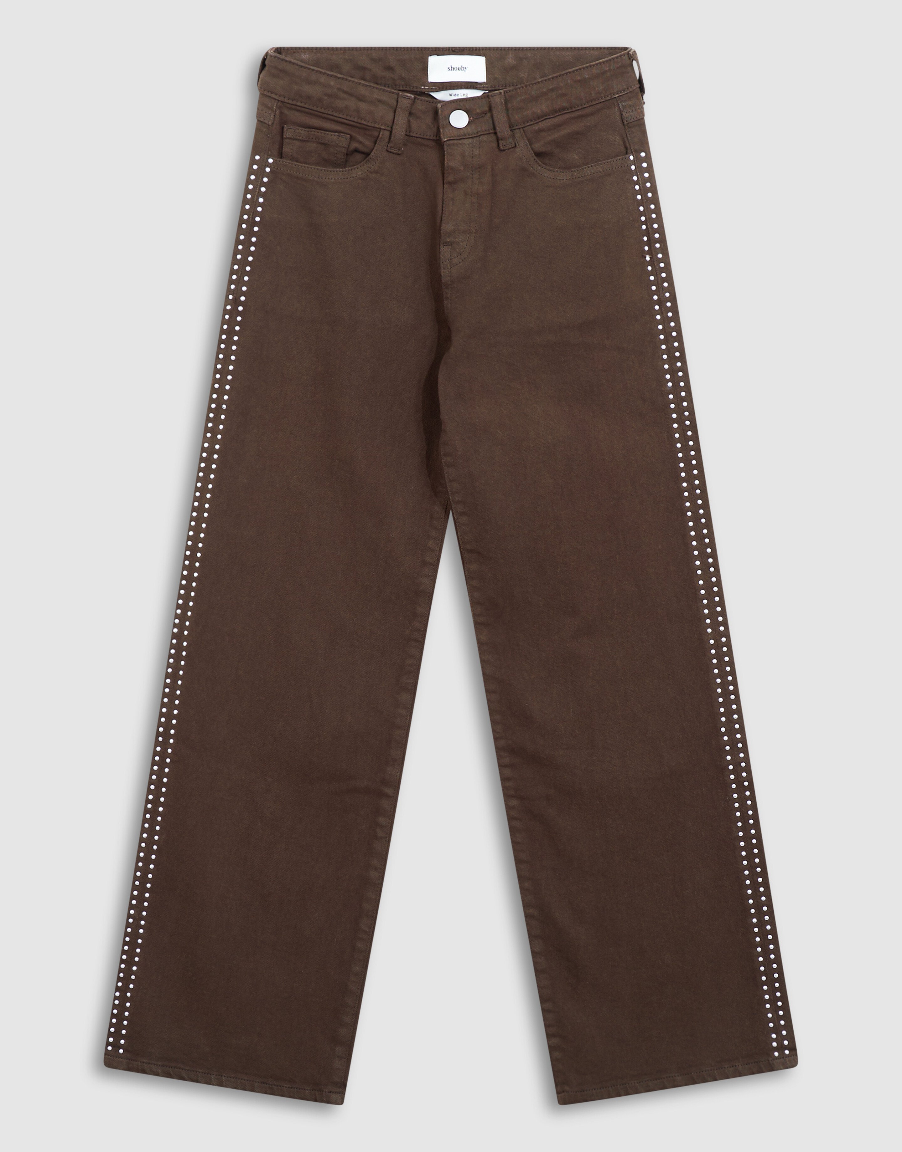 Stud Wide Leg Fit Jeans Braun SHOEBY GIRLS