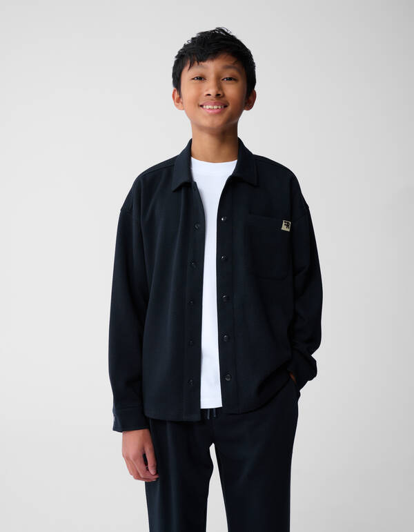 Struktur Overshirt Dunkelgrau SHOEBY BOYS